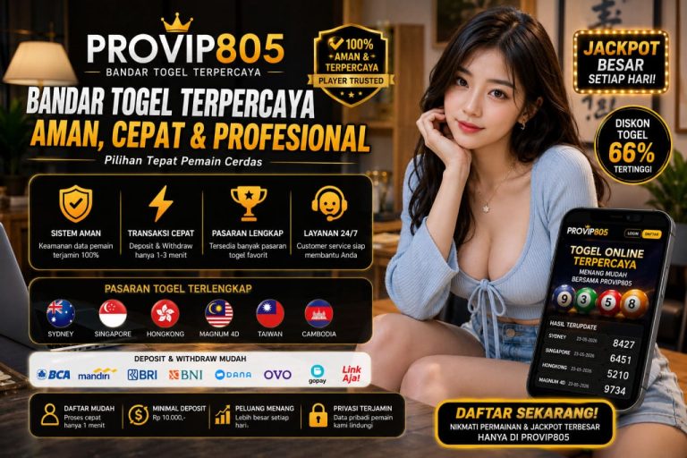 PROVIP805 Bandar Togel Terpercaya dengan Sistem Modern